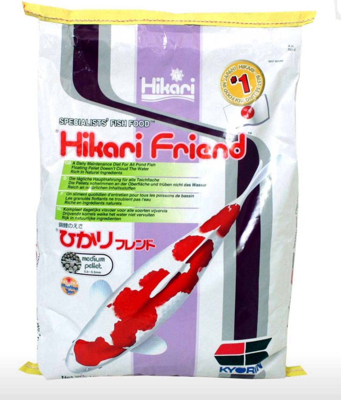 Hikari Friend, M, 10 kg. Koi Feed / Fish in Pond, Economy Basic